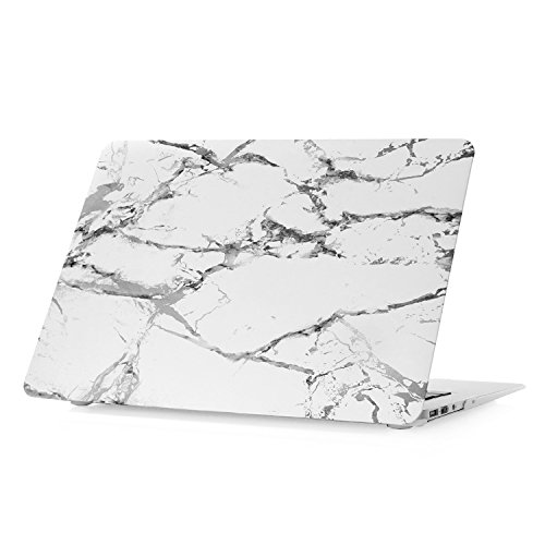 Macbook air 13 inch case, Pasonomi Rubberized Hard Case for Apple MacBook Air 13.3" (A1466 & A1369) Shell Cover (White Marble)
