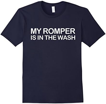 Mens My Romper is in the Wash Funny T-Shirt Large Navy