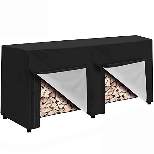 EVEDM Log Rack Covers Waterproof Firewood Rack Cover 8 FT, Heavy Duty