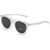 Nike EV1118-910 Horizon Sunglasses Clear Frame Color, Dark Grey Lens Tint