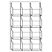 Safco Reveal Literature Rack, 12 Magazine Holder, Wall Mountable, Thermoformed Plastic Resin Construction, No Sharp Edges or Corners, Acrylic, Clear