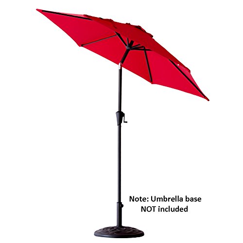 FLAME&SHADE 7.5 ft Outdoor Patio Market and Table Umbrella with Tilt