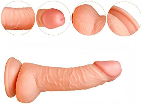 Soft Incredible Tool, T-Shirt Suction Cup Play Make You Happy Gift Toys Long Dong Penetration Alternative Wand flesh color| long：7.87inches/20cm，diameter：1.77inches/4.5cm