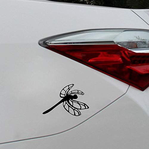 SHMAZ 14.2 Cm * 9.7 Cm Schitterende Ongewoon Dragonfly Mooie Decal Leuke Auto Sticker Zwart/Zilver - Afbeelding 3