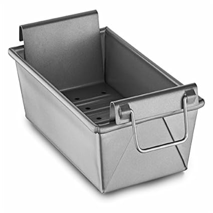 KitchenAid KBNSO9X5L Professional-Grade Nonstick 9x5x3 Meatloaf Pan with Insert Bakeware