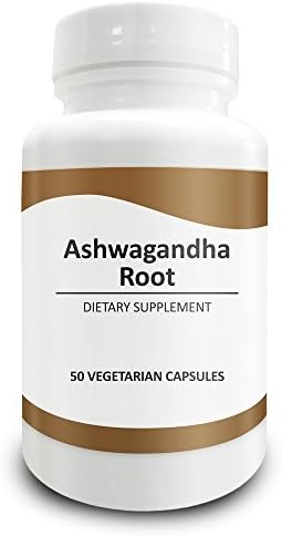 Pure Science Ashwagandha Root 500mg - Standardized Extract 1.5 % Withanolides - Reduces Stress, Reduces Bad Cholesterol &amp; Improves Memory - 50 Vegetarian Capsules by Pure Science Supplements