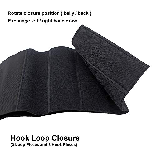 Depring Belly Band Holster for Concealed Carry Elastic Abdominal Slim Wrap Concealment Handgun Holster with 2 Magazine Pouches for Right and Left Hand Draw - Thumbnail 4