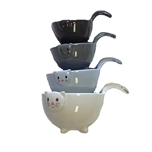Ceramic Cat Measuring Cups/ Baking Bowls Home & Kitchen, Kitchen & Dining, Kitchen Utensils & Gadgets, Measuring Tools & Scales, Cups