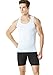 Tesla TM-MUN04-WHT_Large Men's Sleeveless Muscle Tank Top Cool Dry Compression Baselayer MUN04
