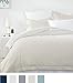 Amazon Basics Lightweight 3 Piece Microfiber Duvet Cover Set with Snap Buttons, King, Beige, Solid