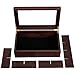 Tea Box - Luxury Wooden Tea Bag Organizer from The Apace Premier Collection - 8 Compartment Tea Storage Chest Container - Elegantly Handmade w/Scratch Resistant Window