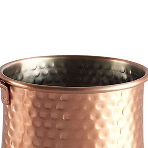 WAWAYU Kupferbecher, Einfache Art und Weise Cocktailglas 500ML Hammered Copper Cup M Cup Edelstahl 304 Coffee Pot Belly… – Bild 7