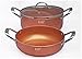 Copper Kitchen Dutch Oven - Ceramic Copper Induction Bottom Pots - Three Piece Deep Dish Casserole