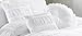 Chezmoi Collection 7-Piece Chic Ruched Duvet Cover Set, Queen, White