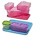 Rubbermaid LunchBlox Kids Lunch Box Container Set, Flat, Assorted Colors