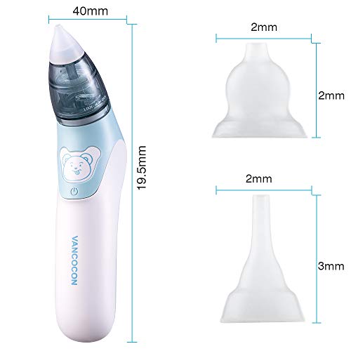 Flend Nasal Aspirator Baby Nose Cleaner Electric Ear Wax Remover with 4