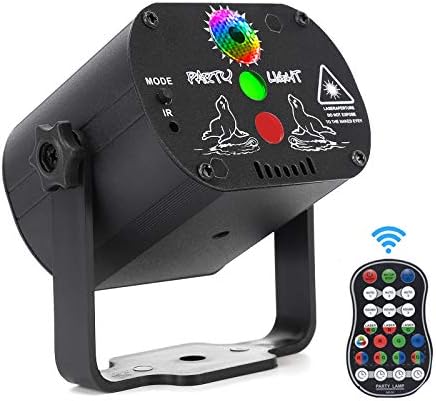 Laser Lights,DJ Disco Stage Celebration Lights Sound Activated RGB Led Projector Time Operate with Distant Management for Christmas Halloween Decorations Present Birthday Marriage ceremony Karaoke KTV Bar