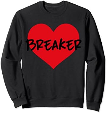 Unisex Heart Breaker Graphic Lovers Sweatshirt Small Black