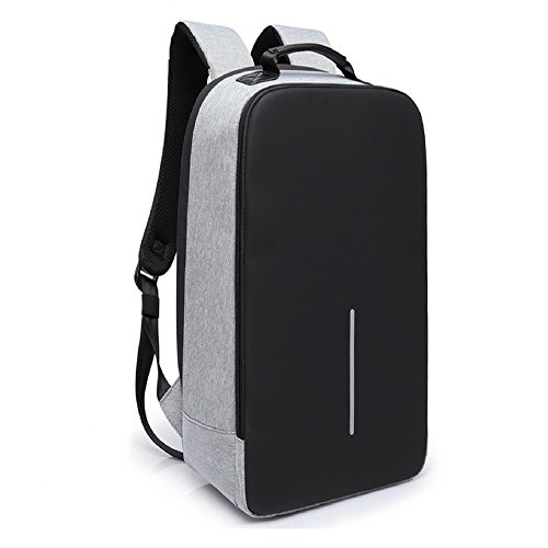 School Backpack Fashionable 2018 Model Trendy Anti-theft USB Charger Backpack Manufacturers usa (grey)