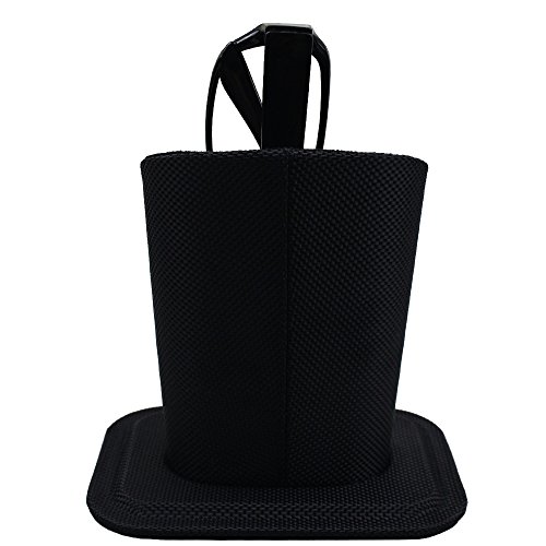 Mustar Eyeglass Holder,Black Oxford Cloth Glasses Stand Case,Velvet Lined Protective Eyeglasses Case for Desks or Nightstands
