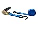 Powersports 4 Pack 15 ft Industrial Grade Ratcheting Tie Down Straps - 1500 Lb Break Strength - 500 Lbs Load Capactiy, Used for Motorcycles, Bikes,Trikes-ATV-UTV, Trailer, Truck, Construction