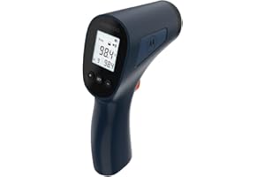 MOTOROLA NURSERY Motorola TE-94 Infrared Touchless Forehead Thermometer for Adults and Kids - Backlit Display, Memory Function, High Temp Alert - Dark Blue