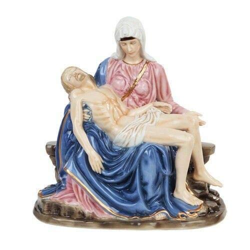 Michelangelo's La Pieta Mary with Jesus Figure Figurine - Made of Porcelain - Home Decor