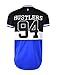 SCREENSHOTBRAND-758 Mens Hipster Hip-Hop Premium Tees - Side Zipper Longline Fashion Jersey T-Shirt Hustlers - Royal - 2XLarge