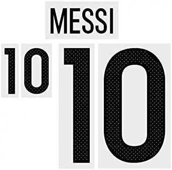 MESSI #10 Argentina 2016-2017 Home Copa America Soccer Jersey Football Shirt Print Transfer Name Number Set Youth Size (Kids)