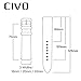 CIVO Genuine Leather Watch Bands Top Calf Grain Leather Watch Strap 16mm 18mm 20mm 22mm 24mm for Men and Women