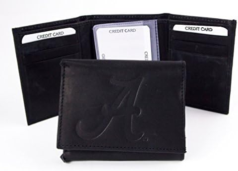Alabama Crimson Tide BAMA NCAA Officially Licensed Genuine Leather Embossed Tri-fold Wallet
