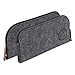 Pencil Case Pen Case, Pouch, and Pencil, Felt Student Stationary Zipper Bag, Organizer Large Capacity Perfect for Pens, Pencils, Gel Water Markers School Supplies with Special Key Ring (Grey)