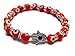 Red Turkish Murano Evil Eye Bracelet With Protection Hamsa Hand Stretch