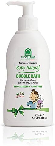 Baby Natural Bubble Bath – Light Scent – Nourishing Baby Bubble Bath and Body Cleanser With Honey Proteins - Made in Italy – Hypoallergenic, Dermatologist Tested, 10.14 oz.