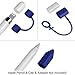 Fintie 3 Pieces Silicone Bundle Compatible with Apple Pencil 1st Generation, Soft Protective Cover Accessories Pencil Cap Holder with Nib Cover, Cable Adapter Tether, Navy