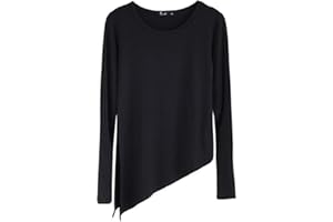 Angcoco Women's Latin Salsa Ballroom Long Sleeved Dance Top T Shirt with Thumb-Hole