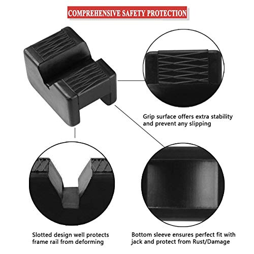 Floor Jack Pad Adapter Universal Slotted Frame Rubber Frame Rail