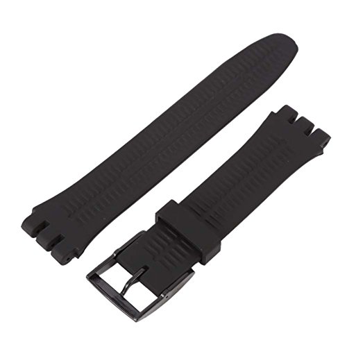 Wingbind Silicone Watch Band Replacement Strap 17mm/19mm/20mm with Quick Release Buckle Clasp for Swatch