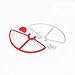 cjc Premium Quality Snap On/Off 4pcs Prop Guards for DJI Phantom 3 Standard, Advanced and Professional Tool-Free Quick Release Disconnect Propeller Protector DJI Phantom 3 Prop Guards - White & Red