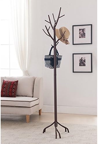 K&amp;B Brown Tree Coat Rack, 16 inches wide x 15 inches long x 73 inches high