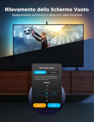 Govee LED TV Backlight 3 Lite with Fish-Eye Correction Function, Aplicable to 55-65 Inch TV, 3.6M RGBICW WiFi LED TV Lights with Camera, 4 Colors in 1 Lamp, Voice Control and APP