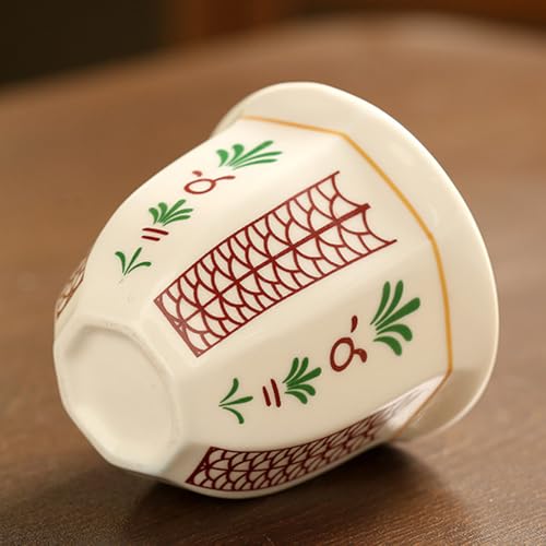 HOOPZOZA Coffee Cup Ceramic Mug Espresso Cup 180mL (Red)