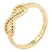 L.Store (R) Plated Bowknot Infinity Finger Ring with 