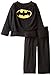 Batman Little Boys' Batman Long Sleeve Cape Set, Black, 2T