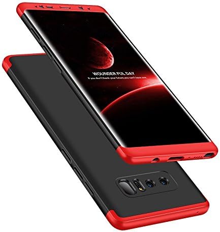 Xeber Samsung Galaxy Note 8 Case, Galaxy note8 Case 3 in 1 Ultra-Thin Hard Premium Matte Shockproof PC Hard Case Cover For Galaxy Note 8 (2017) (Samsung Galaxy Note 8, Black+Red)
