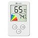 Habor Humidity Meter Digital Hygrometer with Time Clock, Accurate Indoor Thermometer Temperature Humidity Monitor for Room, Home, Office, Greenhouse, Cellar (2.7 X 1.7 Inch)