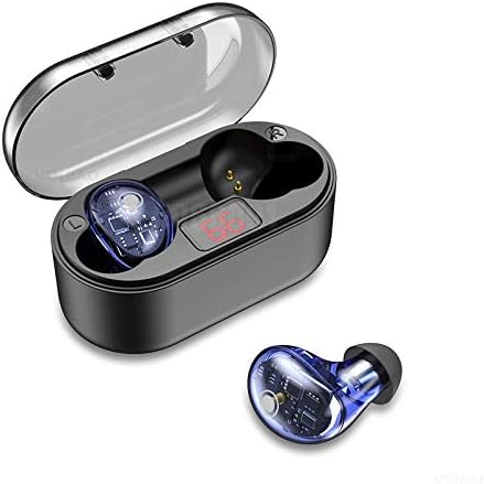 AnJoy VOULAO Bluetooth 5 0 Earphone 8D Stereo Wireless Headphone Waterproof Sports Earbuds Headfrees Headset With Mic Charging Box@Blue