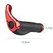 CyberDyer Cycling Aluminum Alloy Mountain Bike Handlebar Grips Bicycle Horn Grips 5 Colors (Red)