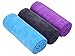 HOPESHINE Microfiber Fitness Workout Towels Absorbent Gym Towels for Men & Women Sweat Yoga Towels Sports Towels Soft Fast Drying Exercise Towels 3 Pack