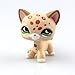 Littlest Pet Shop Toys LPS Rare Standing Cat Mask Yellow Short Hair Kitten Cat Animal Figures Collection Kids Child Toys for kids gift 1pc